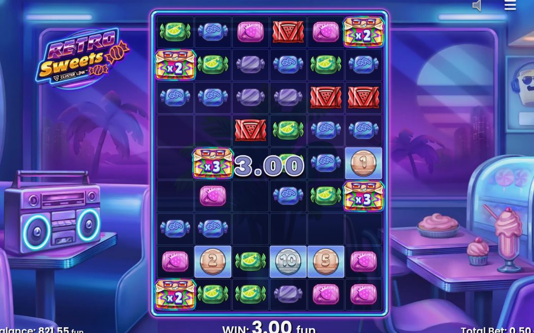 Free Spins play on the same 6 by 9 grid